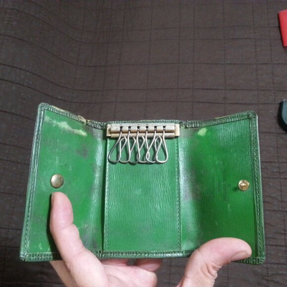Vintage LV Louis Vuitton Epi Leather Green Key Holder Case Unisex Women's Men's - Picture 3 of 16